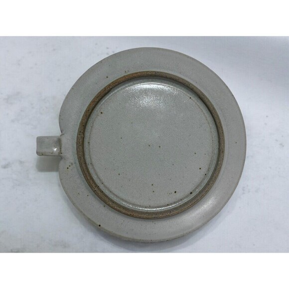 VTG Nichols Stoneware Pottery Candle Holder With Finger Hole Signed Boho Decor - Picture 7 of 9